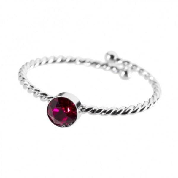 Marlù ANELLO SOLITARIO SWAROVSKY 4MM ROSSO