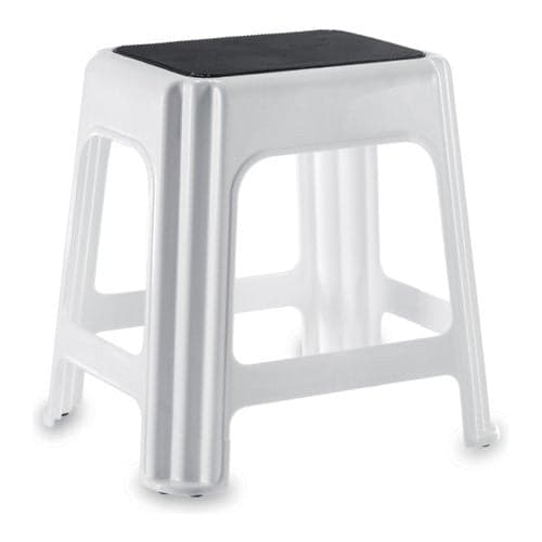 Sgabello bagno Giganplast 7595M BI Multiuso con copriseduta Bianco