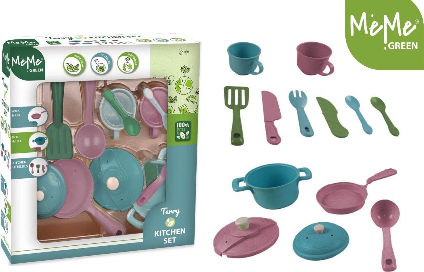 Meme Green Terry Set Cucina