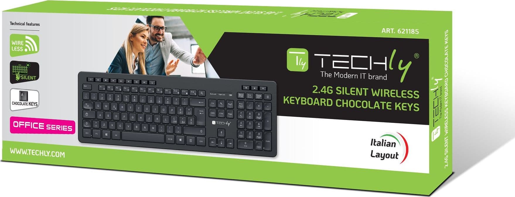 Tastiera Wireless Layout Italiano Nero