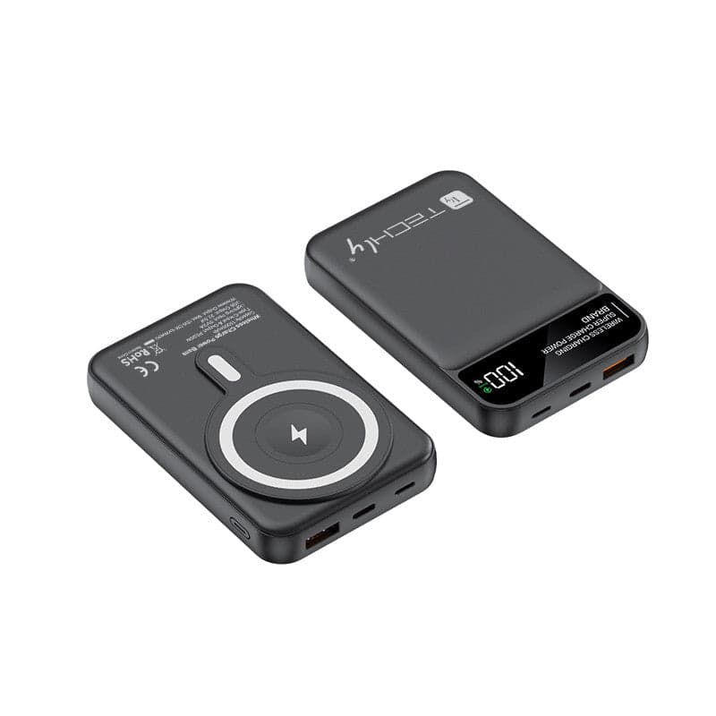 Power Bank Wireless Magnetico 3 in 1 con LED 10.000 mAh 22,5W Nero in Caricabatterie portatile Scontolo.net - Potenza, commercioVirtuoso.it
