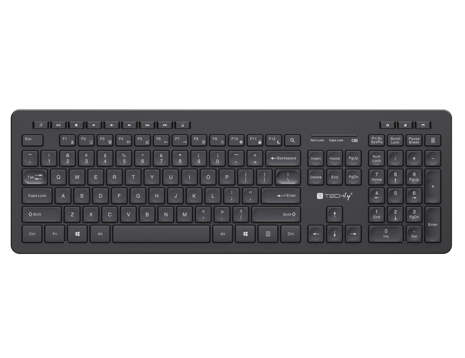 Tastiera Wireless Layout Americano Nero