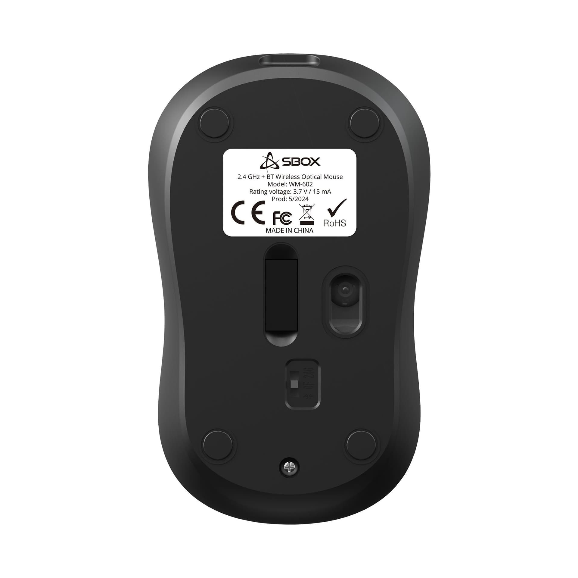 Mouse Ottico Wireless 1600 Dpi 4D Nero, WM-602B in  Scontolo.net - Potenza, commercioVirtuoso.it