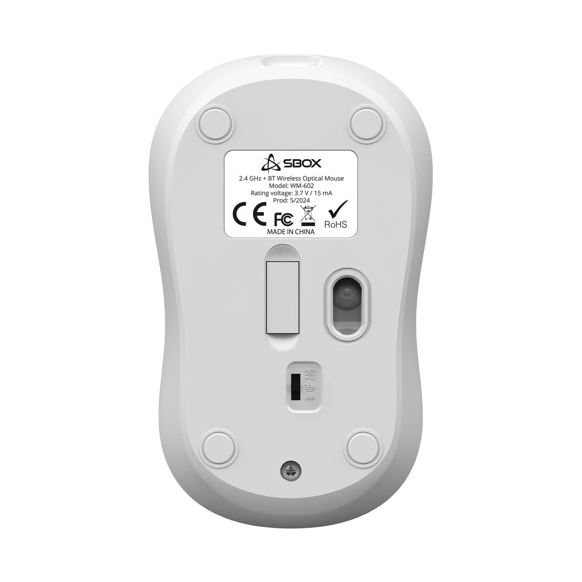 Mouse Ottico Wireless 1600 Dpi 4D Bianco, WM-602W in Mouse da gioco Scontolo.net - Potenza, commercioVirtuoso.it