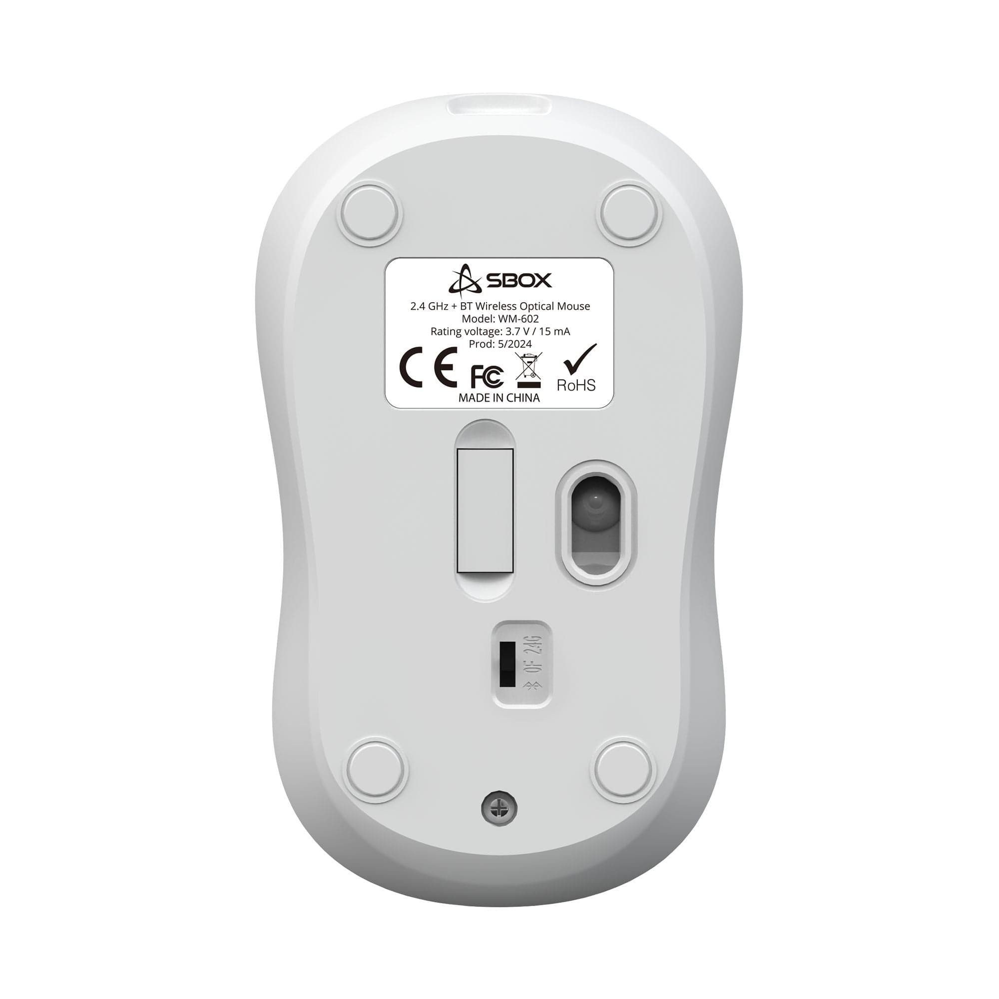 Mouse Ottico Wireless 1600 Dpi 4D Bianco, WM-602W in Mouse da gioco Scontolo.net - Potenza, commercioVirtuoso.it