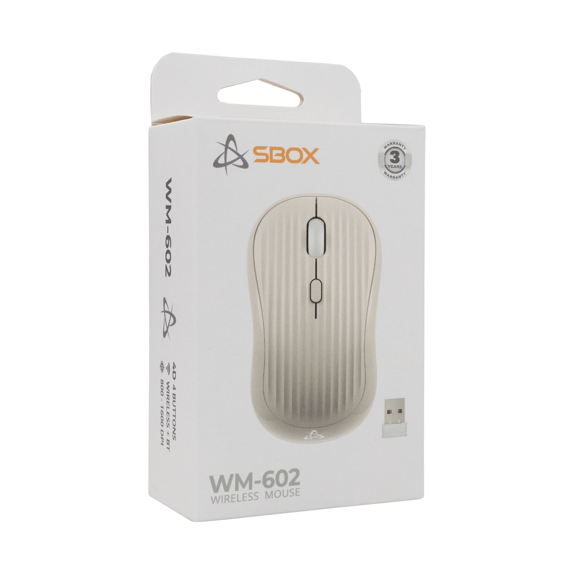 Mouse Ottico Wireless 1600 Dpi 4D Beige, WM-602BE in  Scontolo.net - Potenza, commercioVirtuoso.it