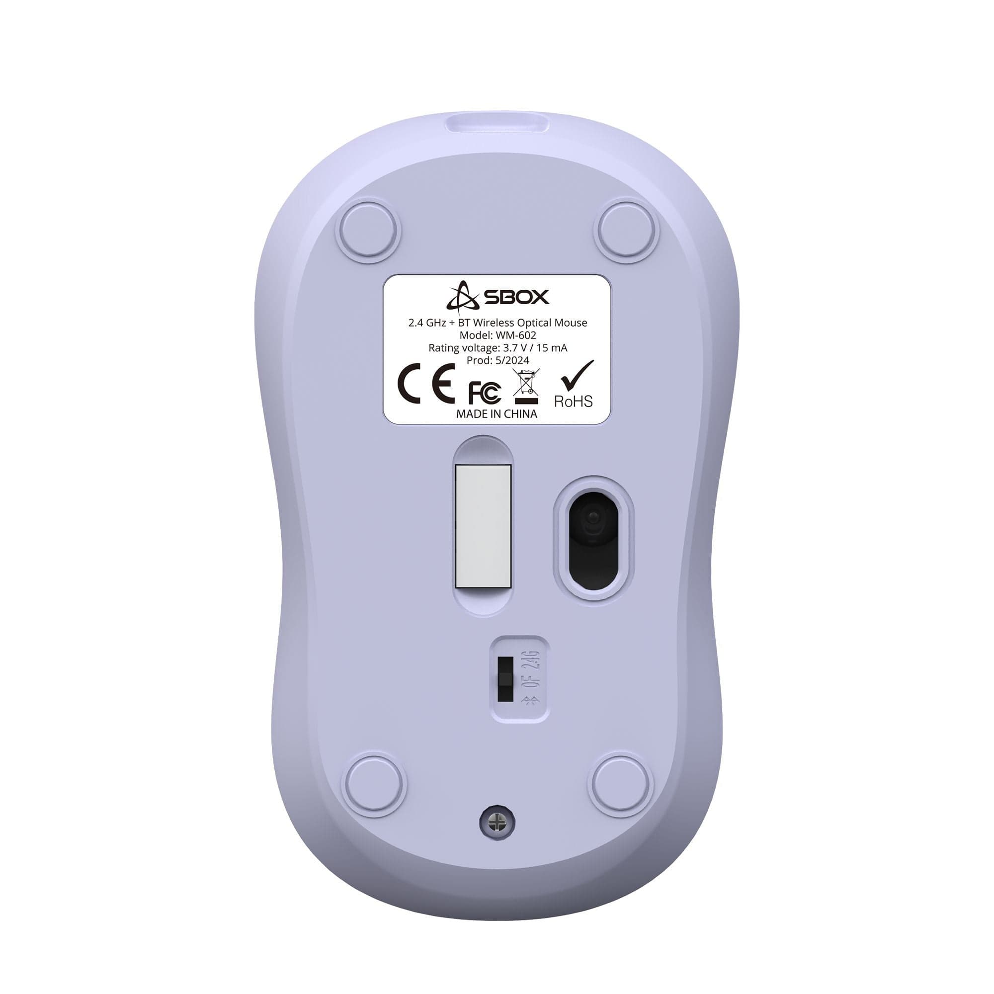 Mouse Ottico Wireless 1600 Dpi 4D Viola, WM-602VL in  Scontolo.net - Potenza, commercioVirtuoso.it