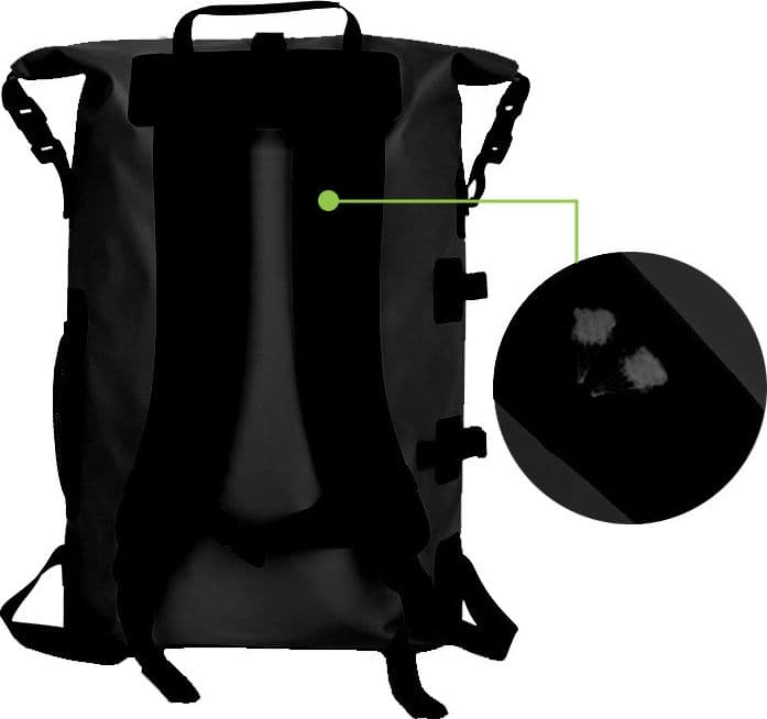 Zaino Impermeabile 25L Roll-Top con Tracolla Regolabile Nero in Sacche impermeabili Scontolo.net - Potenza, commercioVirtuoso.it