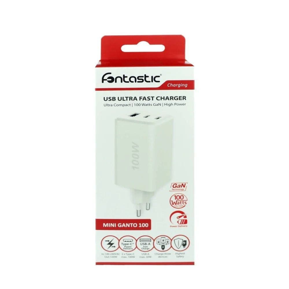 Caricatore Alimentatore GaN 100W 2x USB-C&trade 1x USB-A Power Delivery Fast Charger Bianco in Caricabatterie da muro Scontolo.net - Potenza, commercioVirtuoso.it
