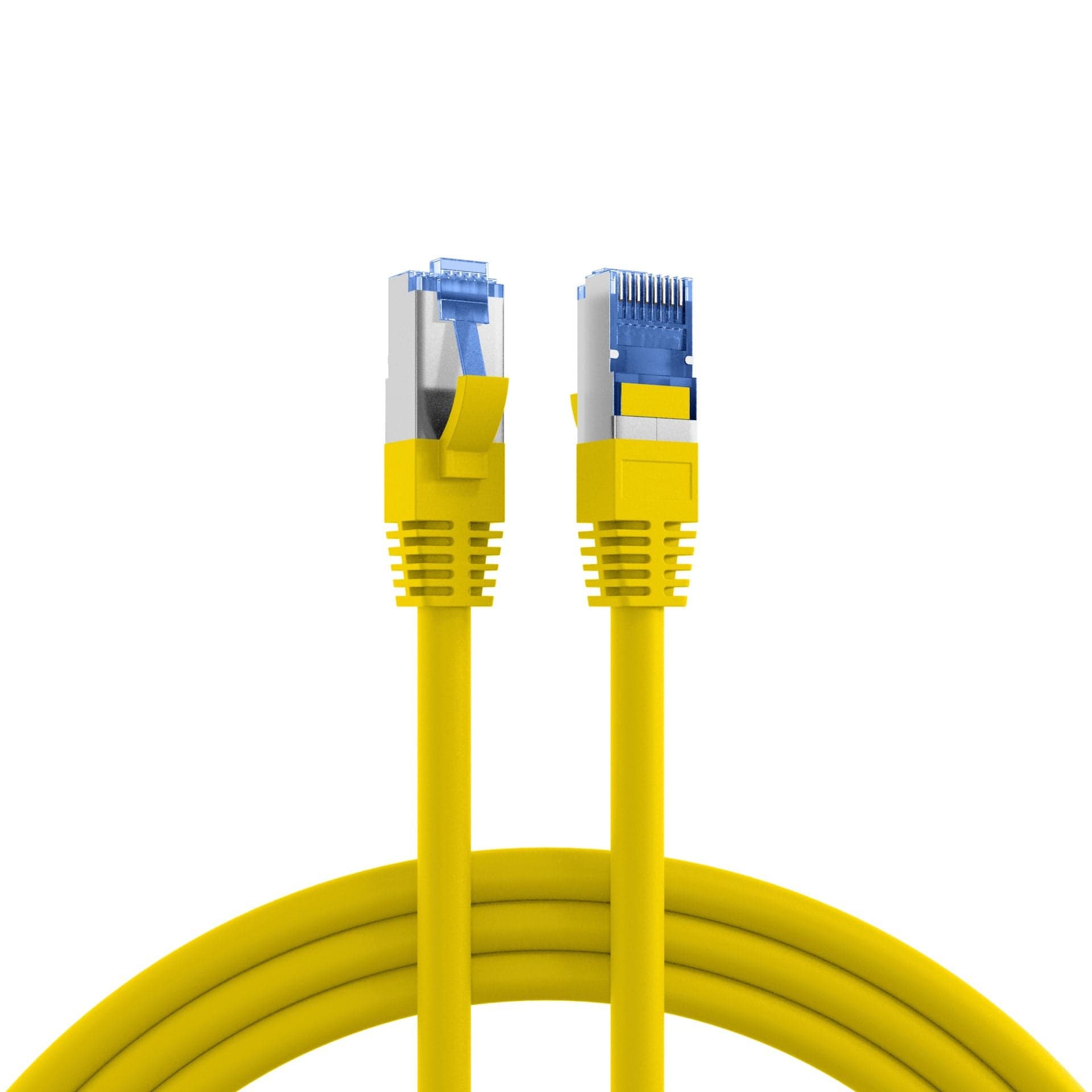 Cavo di Rete Patch in Rame Cat.6A S/FTP TPE Cat.7 Ultraflex Giallo 0,15m