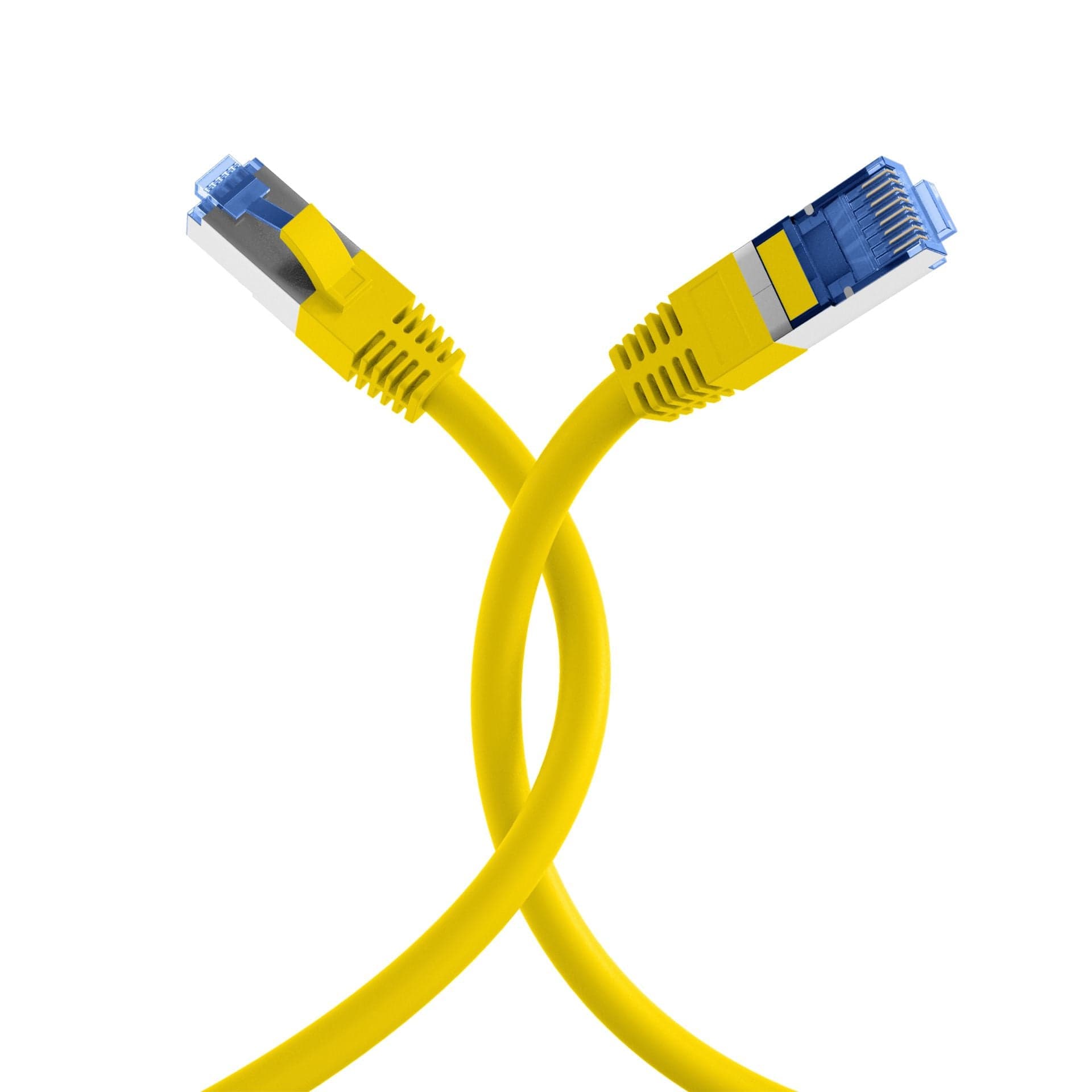 Cavo di Rete Patch in Rame Cat.6A S/FTP TPE Cat.7 Ultraflex Giallo 0,15m in Cavi Ethernet Scontolo.net - Potenza, commercioVirtuoso.it
