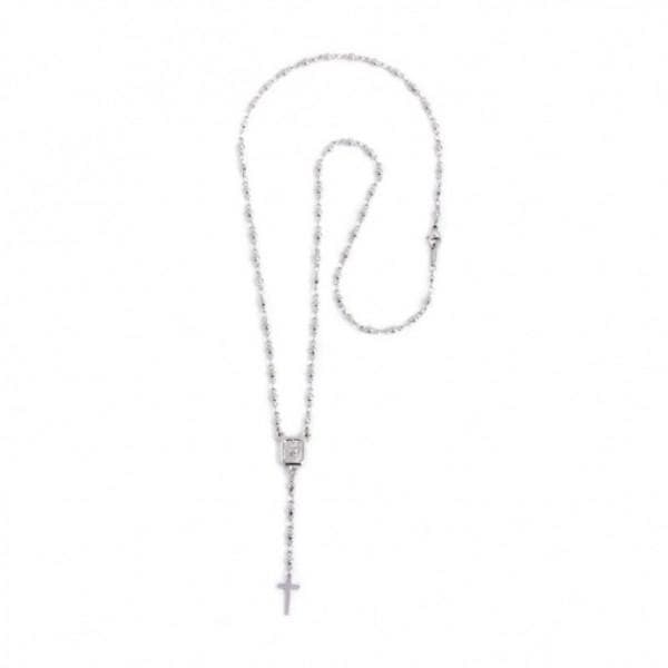 Marlù COLLANA ROSARIO ACCIAO RETTANGOLARE in Collane Alba Gioielli - Casoria, commercioVirtuoso.it