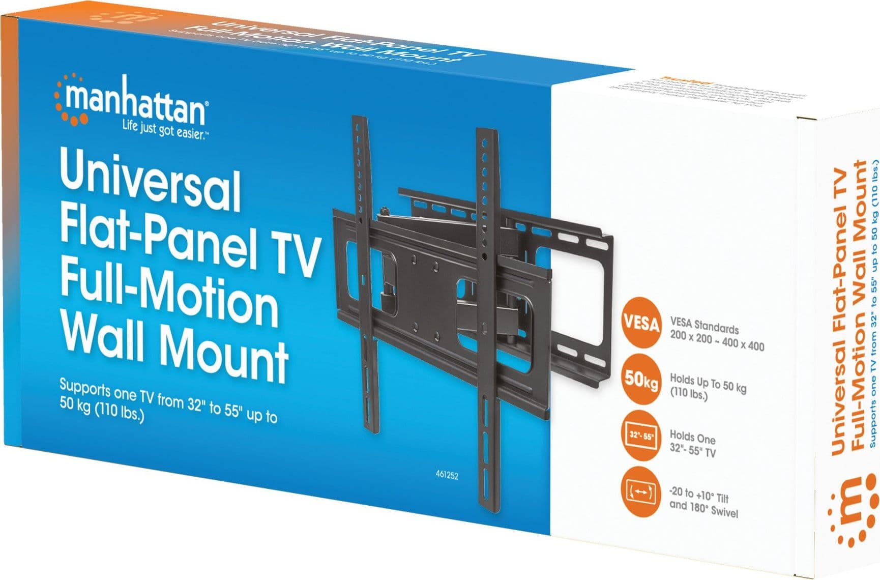 Supporto a Muro Universale Full-Motion per TV 32-55'' in Supporti da parete e da soffitto Scontolo.net - Potenza, commercioVirtuoso.it