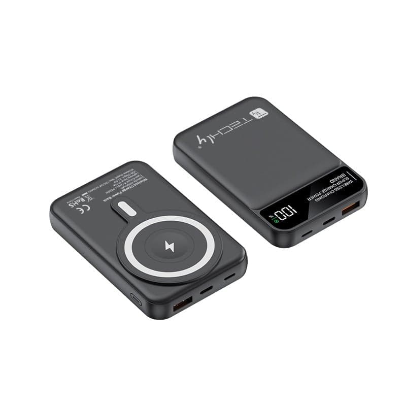Power Bank Wireless Magnetico 3 in 1 con LED 10.000 mAh 22,5W Nero in Caricabatterie portatile Scontolo.net - Potenza, commercioVirtuoso.it