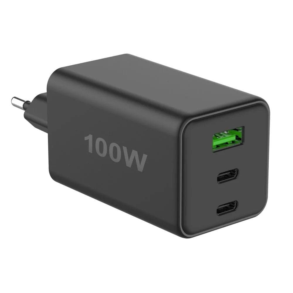 Caricatore Alimentatore GaN 100W 2x USB-C&trade 1x USB-A Power Delivery Fast Charger Nero in Caricabatterie da muro Scontolo.net - Potenza, commercioVirtuoso.it