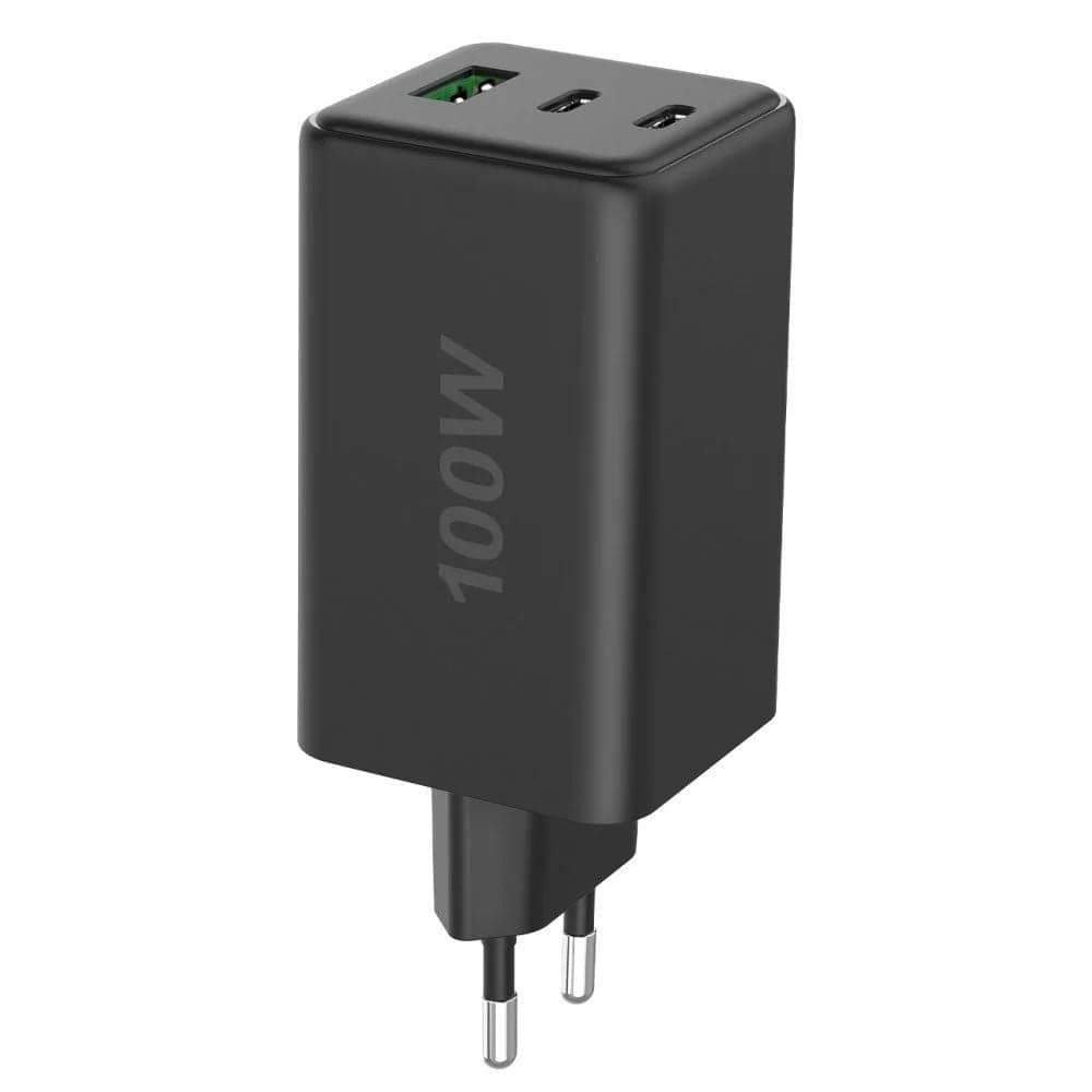 Caricatore Alimentatore GaN 100W 2x USB-C&trade 1x USB-A Power Delivery Fast Charger Nero in Caricabatterie da muro Scontolo.net - Potenza, commercioVirtuoso.it