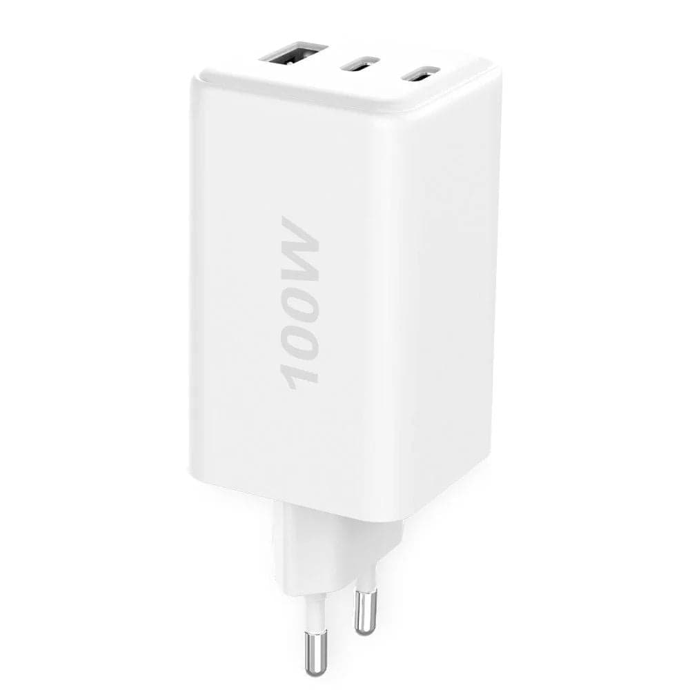Caricatore Alimentatore GaN 100W 2x USB-C&trade 1x USB-A Power Delivery Fast Charger Bianco in Caricabatterie da muro Scontolo.net - Potenza, commercioVirtuoso.it