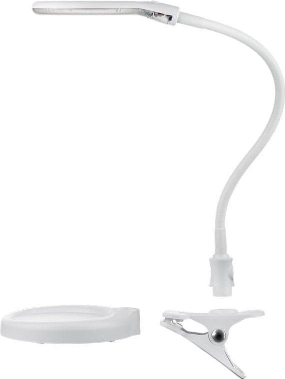 Lampada LED con Lente d'ingrandimento Base di Appoggio e Clip da Tavolo 6W Bianco in Lampade da lavoro Scontolo.net - Potenza, commercioVirtuoso.it