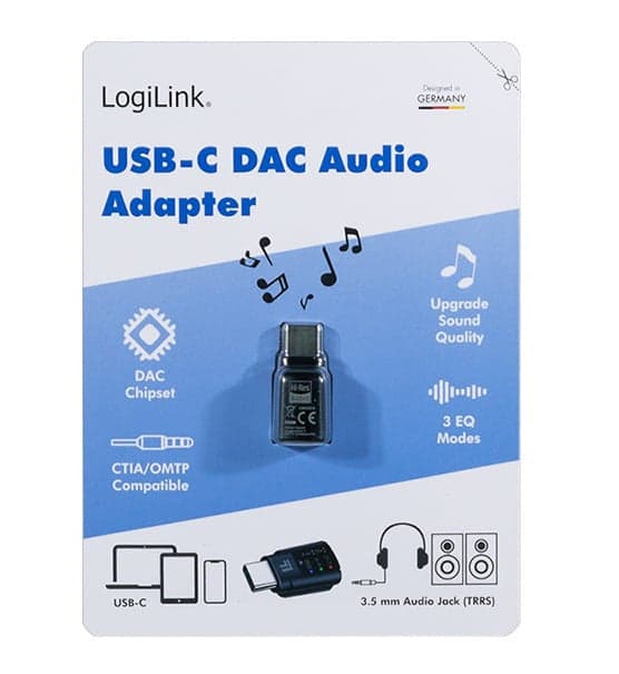 Adattatore Convertitore Audio DAC con Equalizzatore da USB-C&trade a 3,5 mm Nero in Convertitori D-A Scontolo.net - Potenza, commercioVirtuoso.it