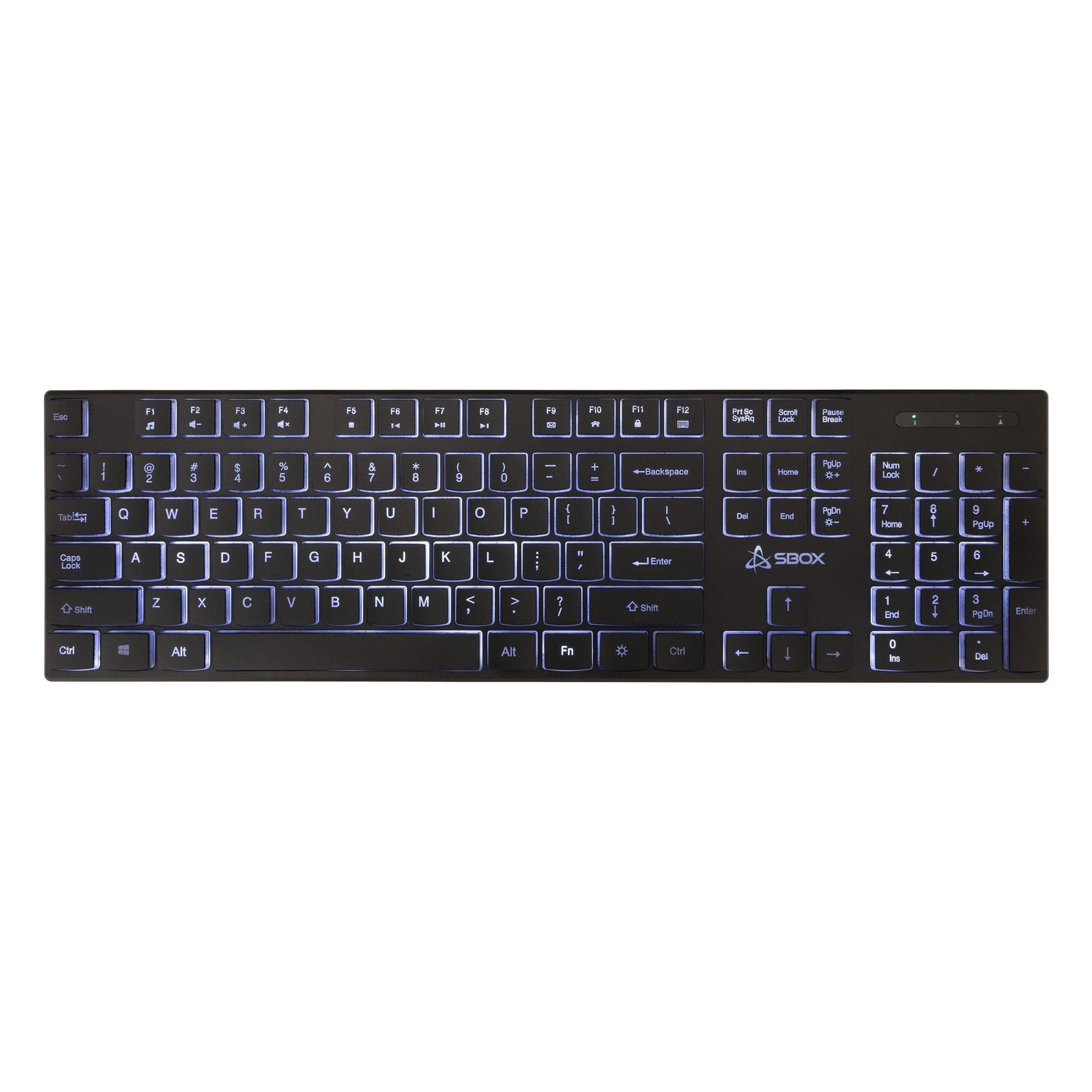 Tastiera 105 Tasti USB Layout Americano, colore Nero