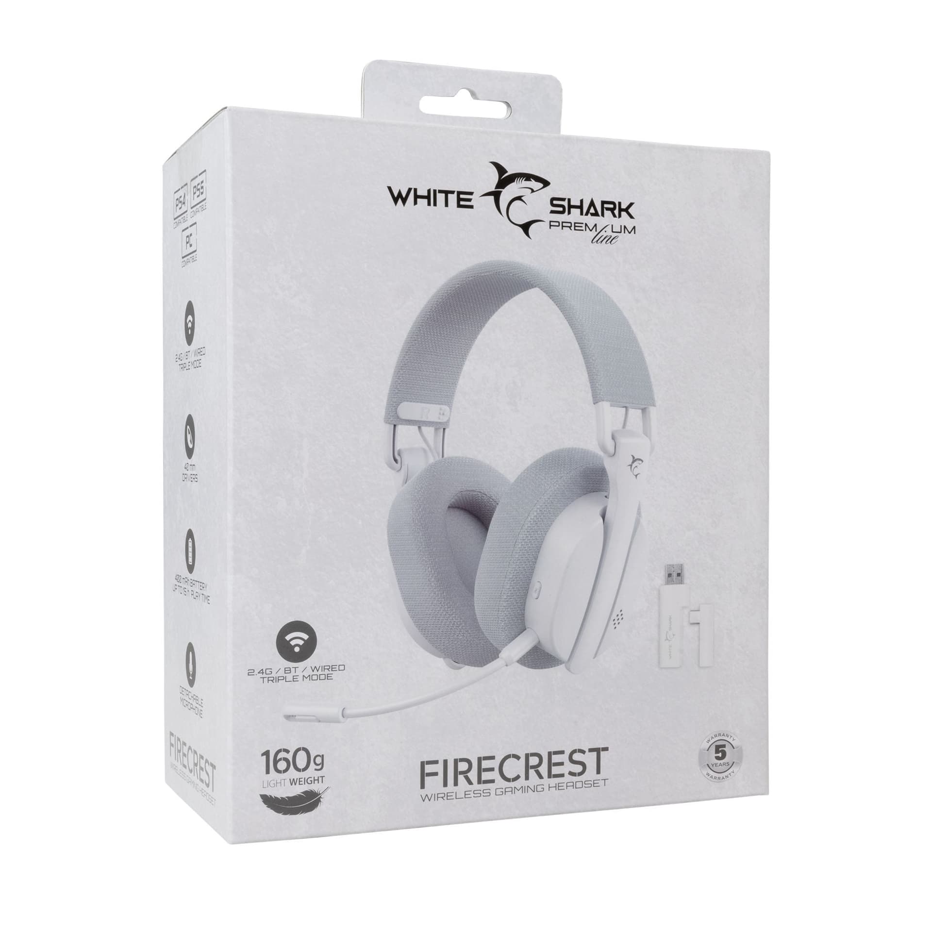 Cuffia Gaming Wireless BT con Microfono Bianco FIRECREST in Cuffie gaming Scontolo.net - Potenza, commercioVirtuoso.it