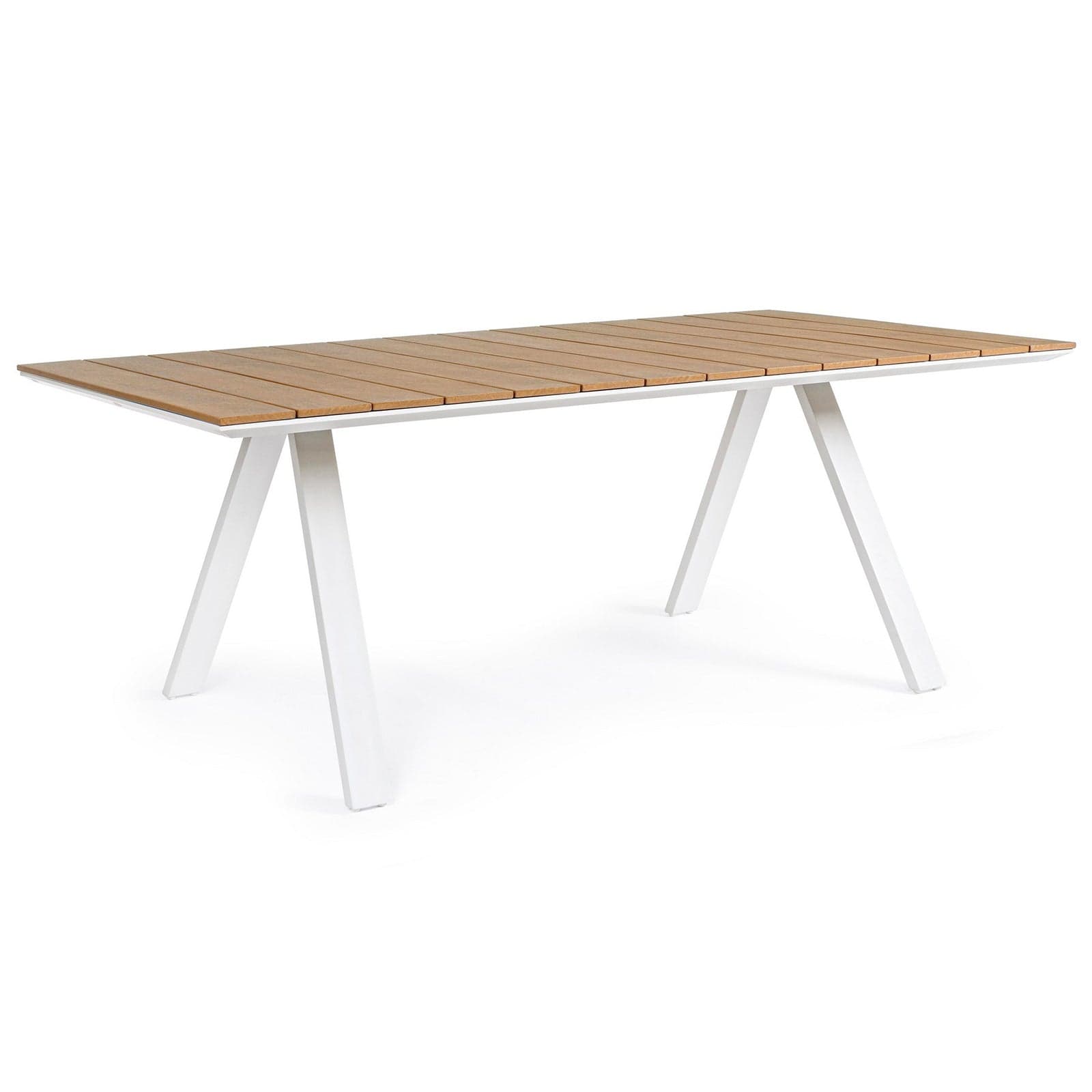 Tavolo "Elias" in alluminio e polywood da esterno per giardino 200 cm - 18