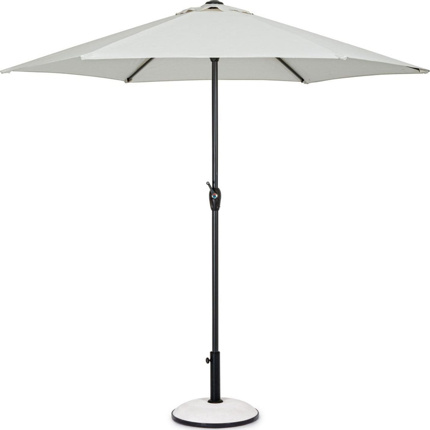 Ombrellone palo centrale "Kalife" in alluminio verniciato a polvere per giardino e balcone Ø 250 cm – Naturale – Andrea