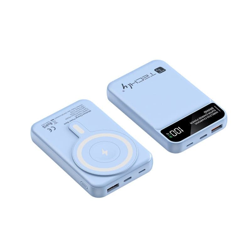 Power Bank Wireless Magnetico 3 in 1 con LED 10.000 mAh 22,5W Azzurro in Caricabatterie portatile Scontolo.net - Potenza, commercioVirtuoso.it