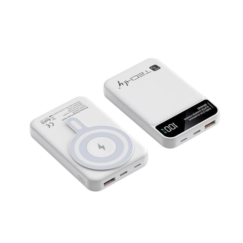 Power Bank Wireless Magnetico 3 in 1 con LED 10.000 mAh 22,5W Bianco in Caricabatterie portatile Scontolo.net - Potenza, commercioVirtuoso.it