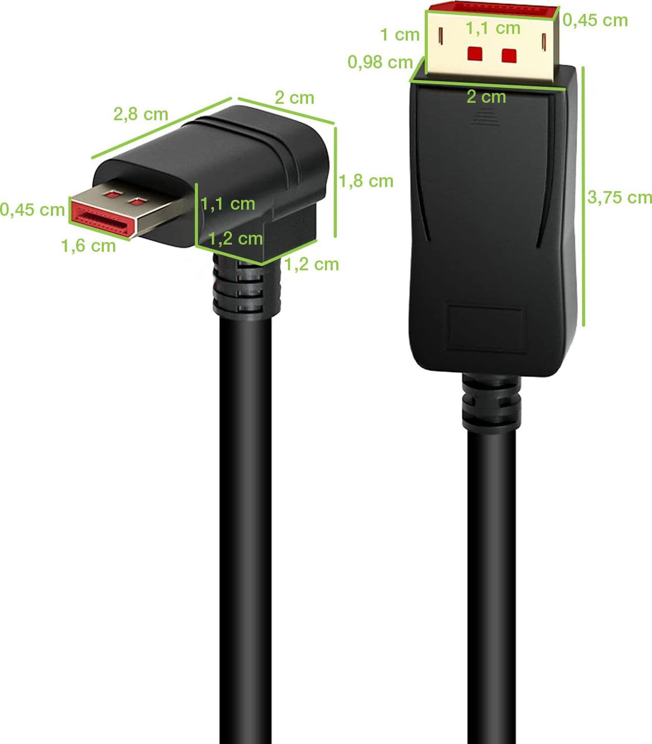 Cavo Audio/Video DisplayPort 1.4 8K M/M Angolato 90&deg 2m Nero in  Scontolo.net - Potenza, commercioVirtuoso.it