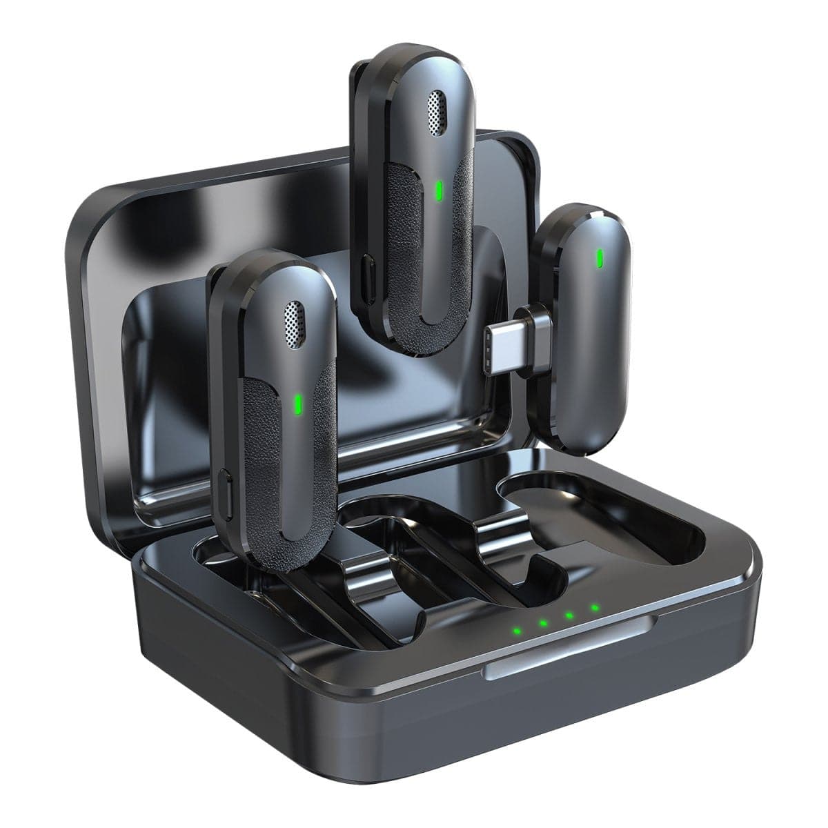 Set 2 Mini Microfoni Lavalier Wireless con Ricevitore USB-C&trade e Custodia di Ricarica, TX301 in Set di microfoni Scontolo.net - Potenza, commercioVirtuoso.it