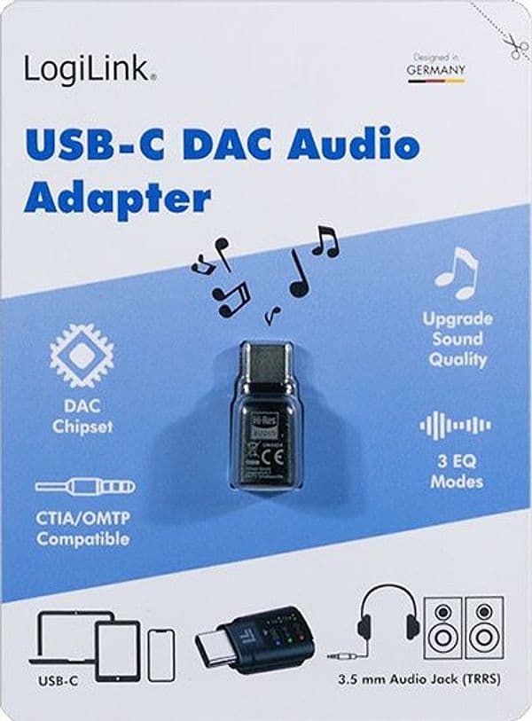 Adattatore Convertitore Audio DAC con Equalizzatore da USB-C&trade a 3,5 mm Nero in Convertitori D-A Scontolo.net - Potenza, commercioVirtuoso.it