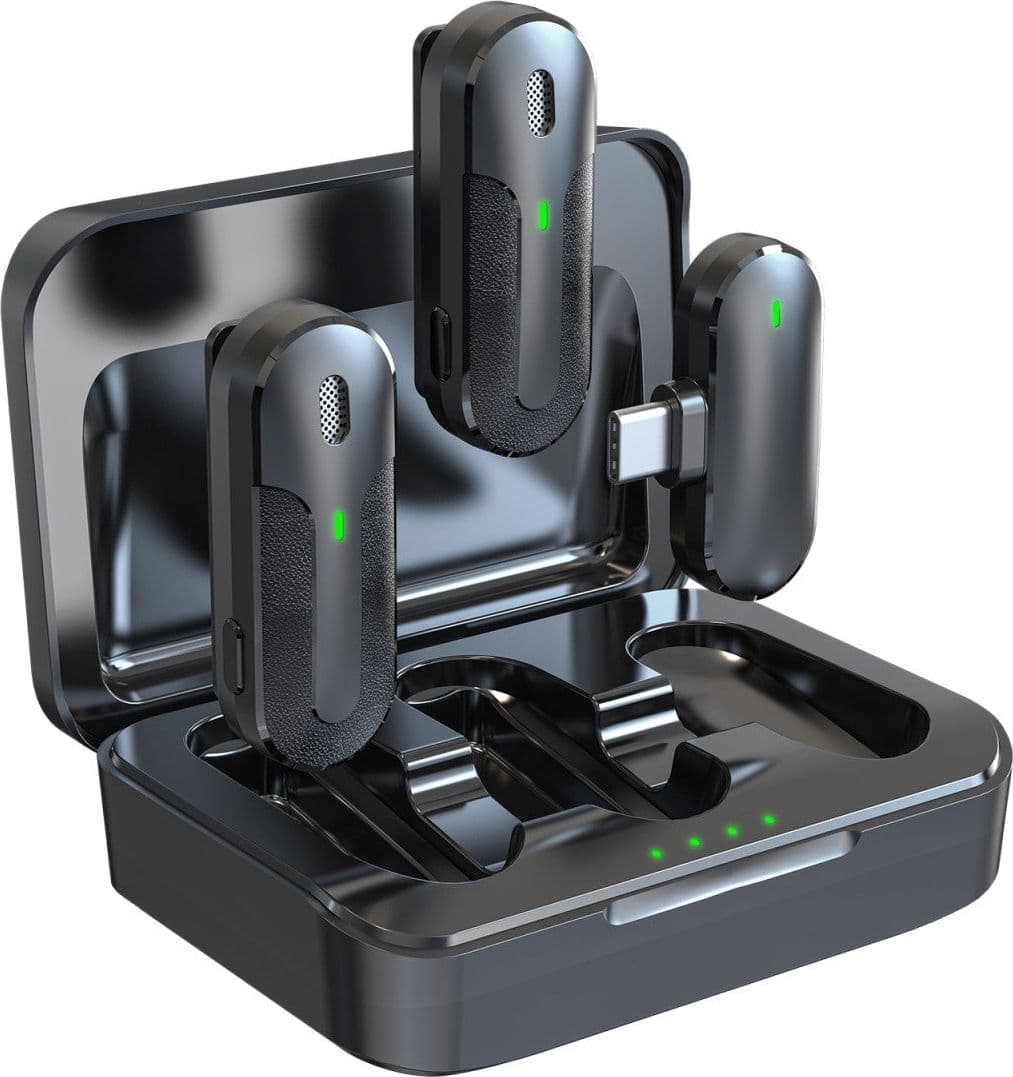 Set 2 Mini Microfoni Lavalier Wireless con Ricevitore USB-C&trade e Custodia di Ricarica, TX301 in Set di microfoni Scontolo.net - Potenza, commercioVirtuoso.it