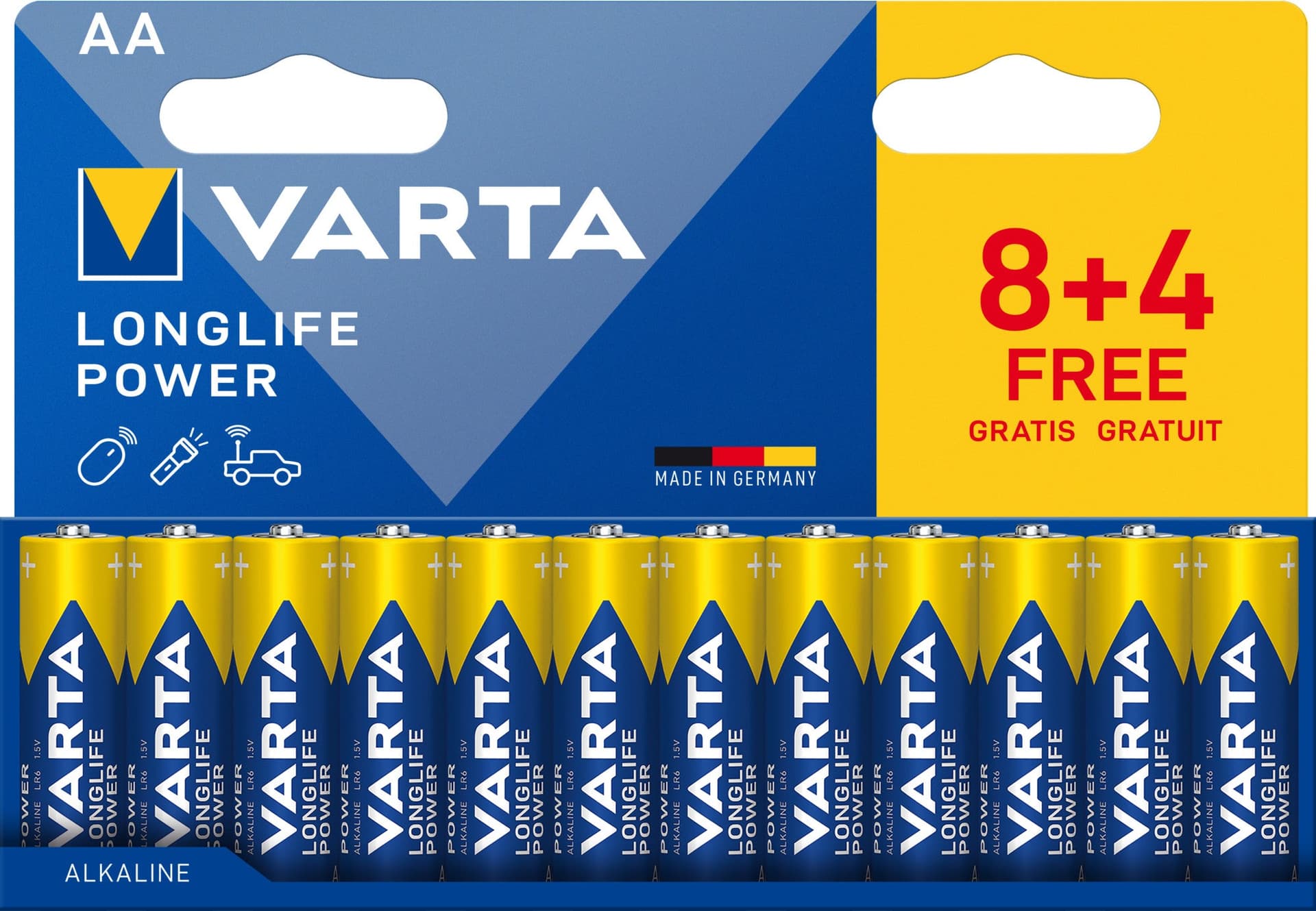 Confezione 12 Batterie Varta Longlife Power Stilo AA in Pile monouso Scontolo.net - Potenza, commercioVirtuoso.it