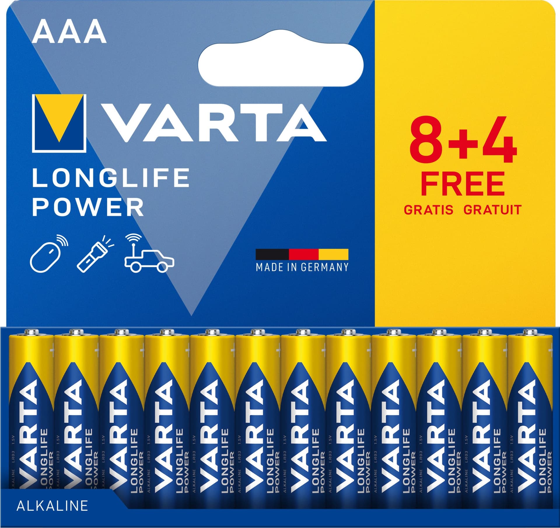 Confezione 12 Batterie Varta Longlife Power Ministilo AAA in Pile monouso Scontolo.net - Potenza, commercioVirtuoso.it