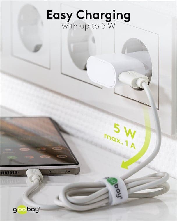 Caricatore USB 1A 5W Compatto Spina Europea Bianco in Caricabatterie da muro Scontolo.net - Potenza, commercioVirtuoso.it