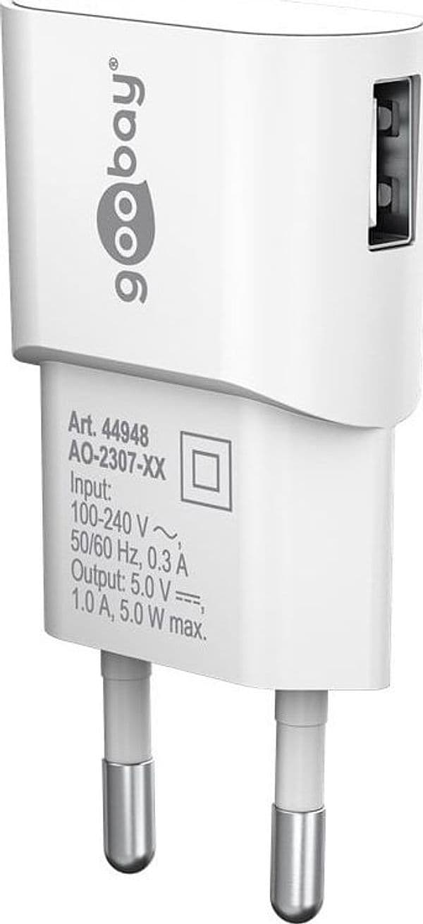 Caricatore USB 1A 5W Compatto Spina Europea Bianco in Caricabatterie da muro Scontolo.net - Potenza, commercioVirtuoso.it