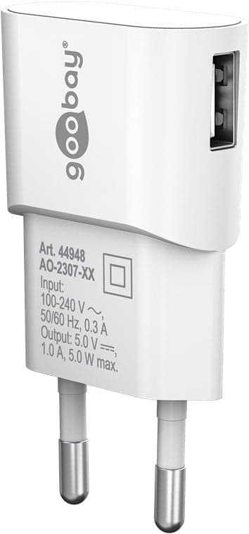 Caricatore USB 1A 5W Compatto Spina Europea Bianco in Caricabatterie da muro Scontolo.net - Potenza, commercioVirtuoso.it