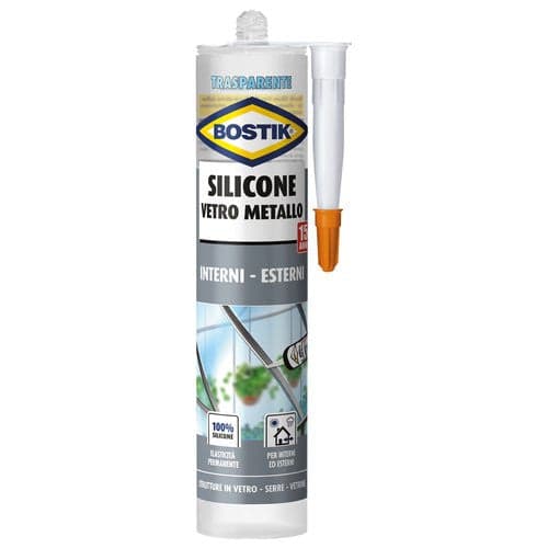 Silicone acetico Uhu Bostik D2432 Vetro e Metallo Trasparente