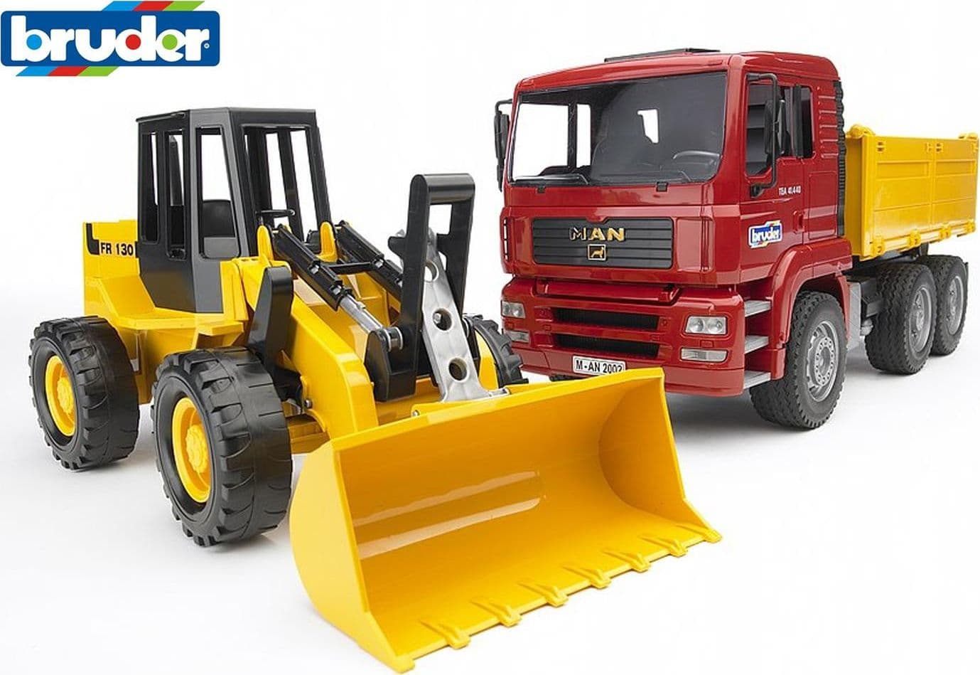 Camion Man con ruspa e pala meccanica Bruder in Camion Scontolo.net - Potenza, commercioVirtuoso.it