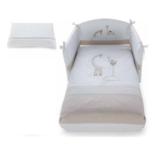 Piumone lettino Pali 0687Savana SAVANA Set 3 Pezzi Bianco e Tortora
