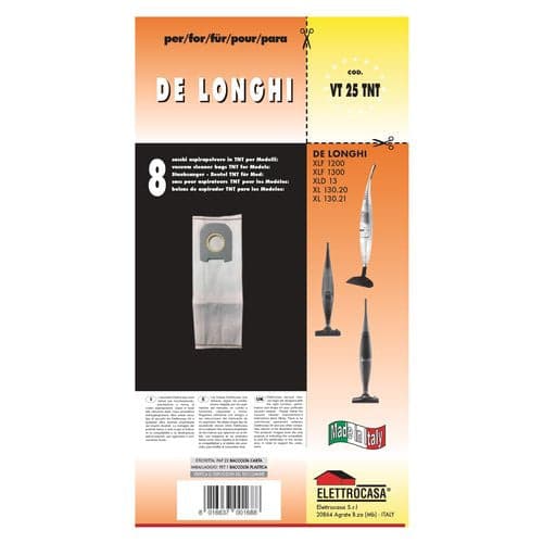 Sacchetto aspirapolvere Elettrocasa VT 25 TNT Tnt Compatibile