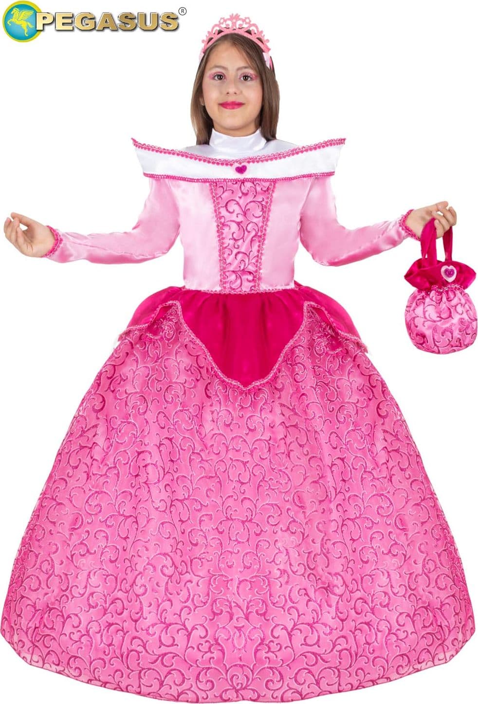 COSTUME CARNEVALE PRINCIPESSA AURORA BAMBINA DA 5 A 11 ANNI - PEGASUS 1570 in Bambini Falco Biancheria - Parete, commercioVirtuoso.it