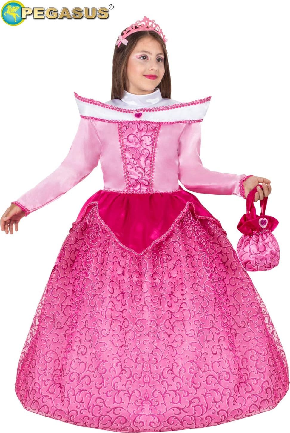COSTUME CARNEVALE PRINCIPESSA AURORA BAMBINA DA 5 A 11 ANNI - PEGASUS 1570 in Bambini Falco Biancheria - Parete, commercioVirtuoso.it