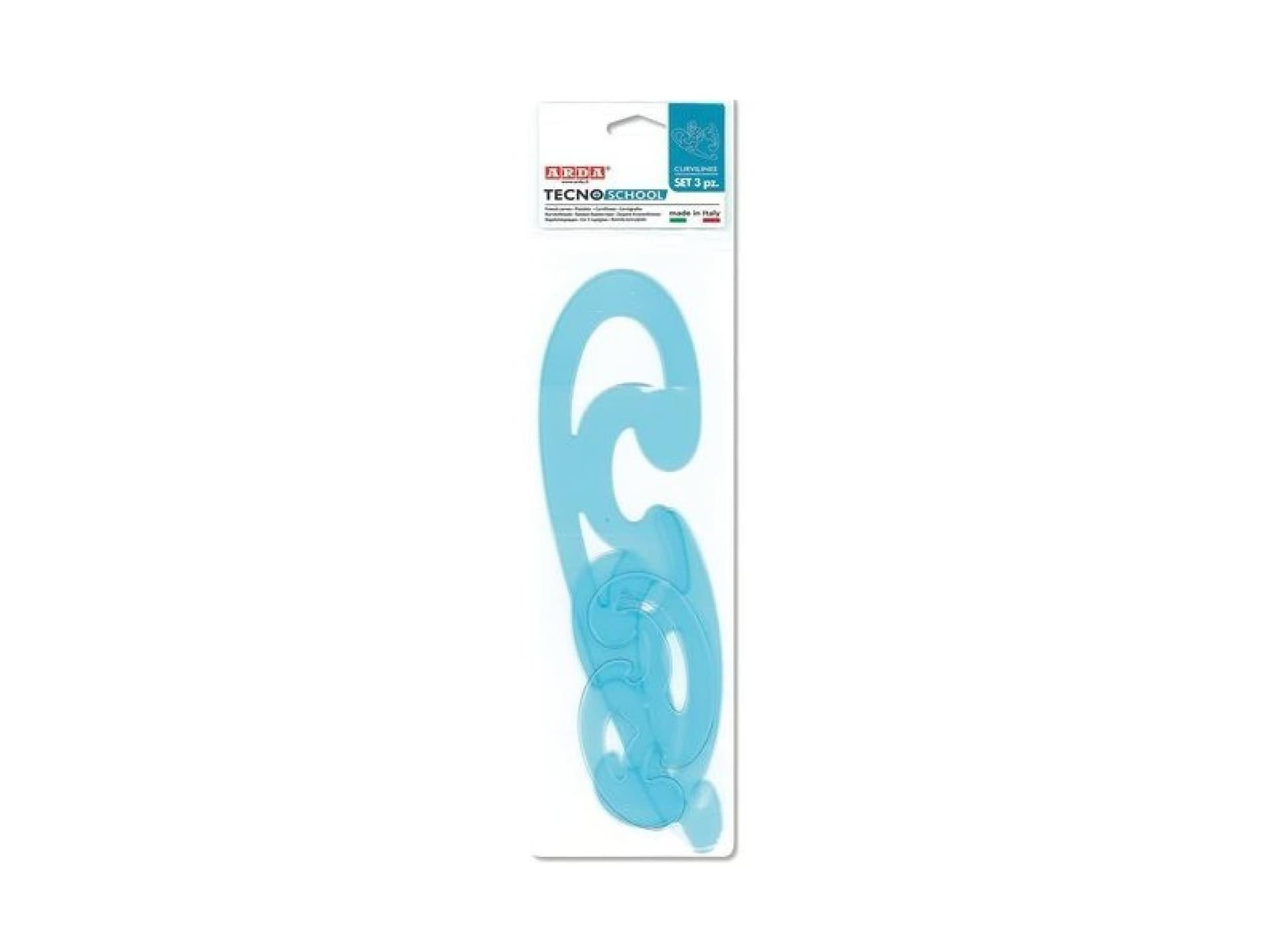 Serie 3 Curvilinee Tecnoschool in Set di strumenti per la geometria Scontolo.net - Potenza, commercioVirtuoso.it