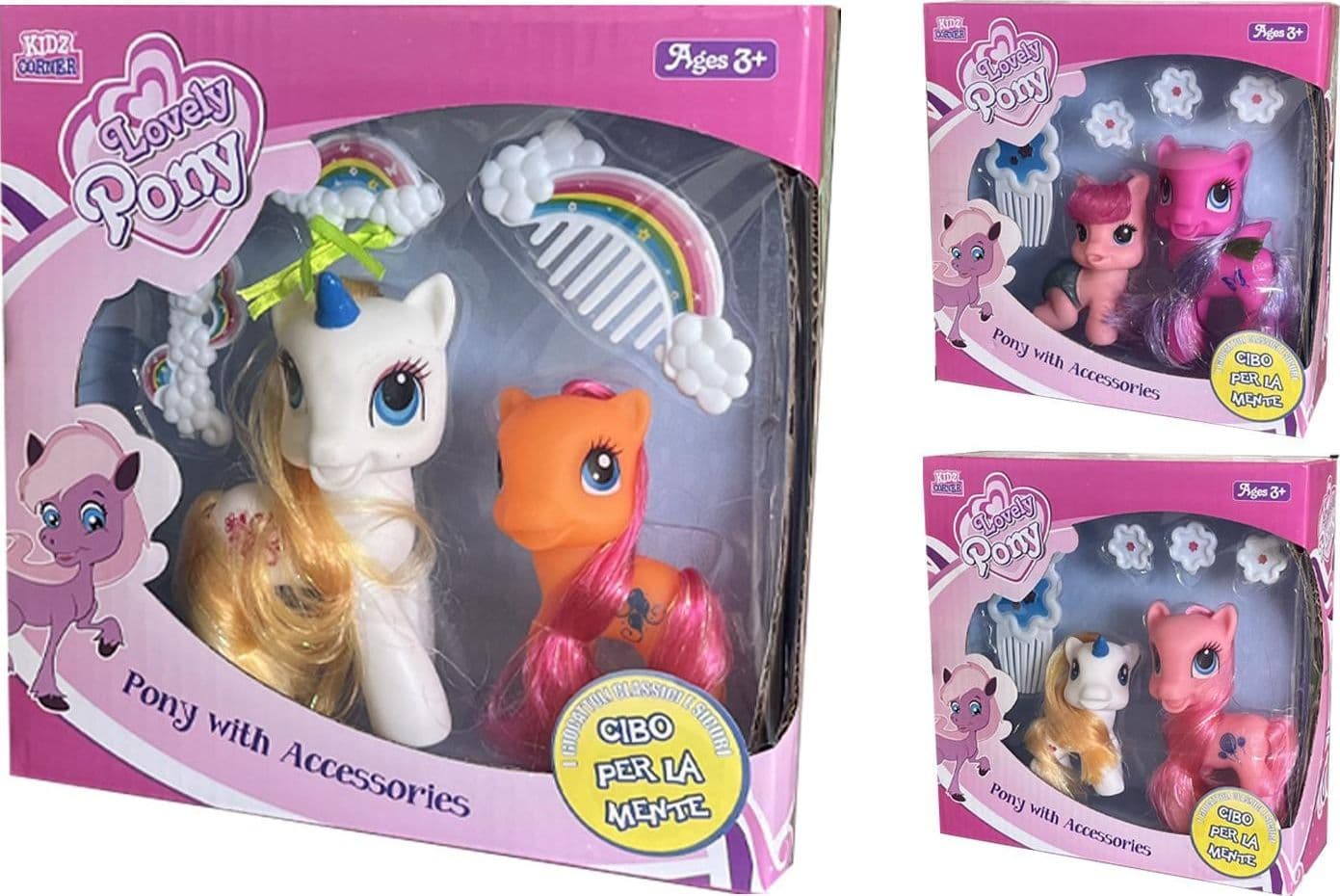 Pony Pegasus 2 personaggi con accessori beauty in Animali Scontolo.net - Potenza, commercioVirtuoso.it