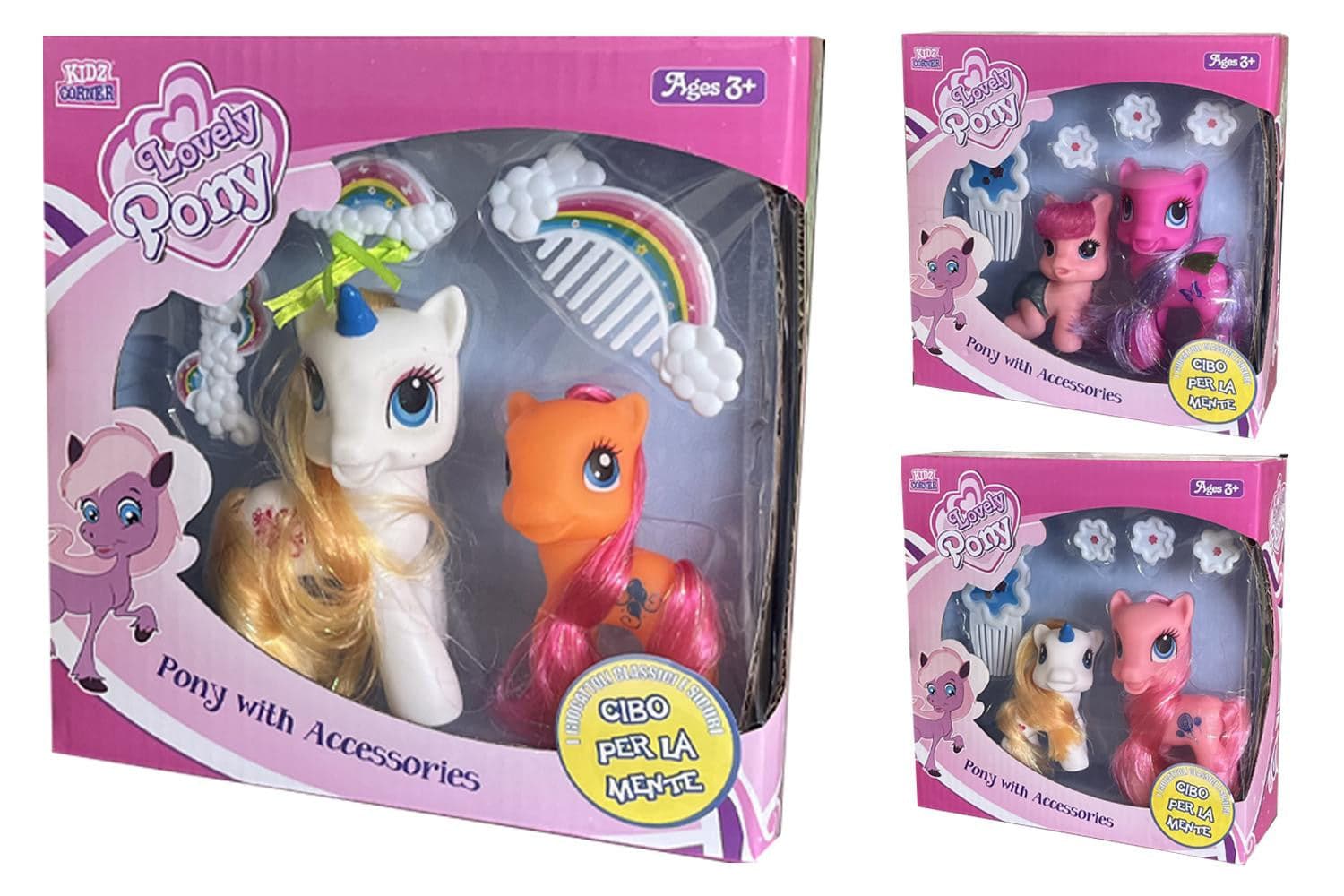 Pony Pegasus 2 personaggi con accessori beauty in Animali Scontolo.net - Potenza, commercioVirtuoso.it