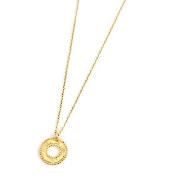 Marlù COLLANA PENDENTE CIRCOLARE MARTELLATO 15MM PVD ORO in Collane Alba Gioielli - Casoria, commercioVirtuoso.it