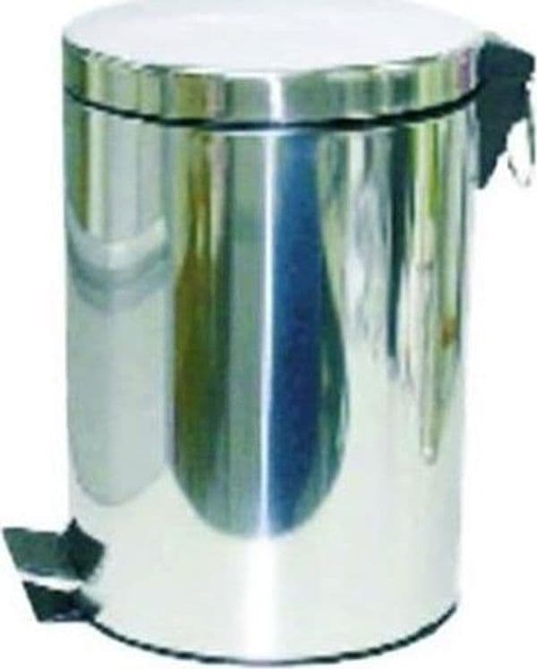 PATTUMIERA + PEDALE IN ACCIAIO lt.3 CESTELLO REMOVIBILE cm.16,8x25,7h FER 323512
