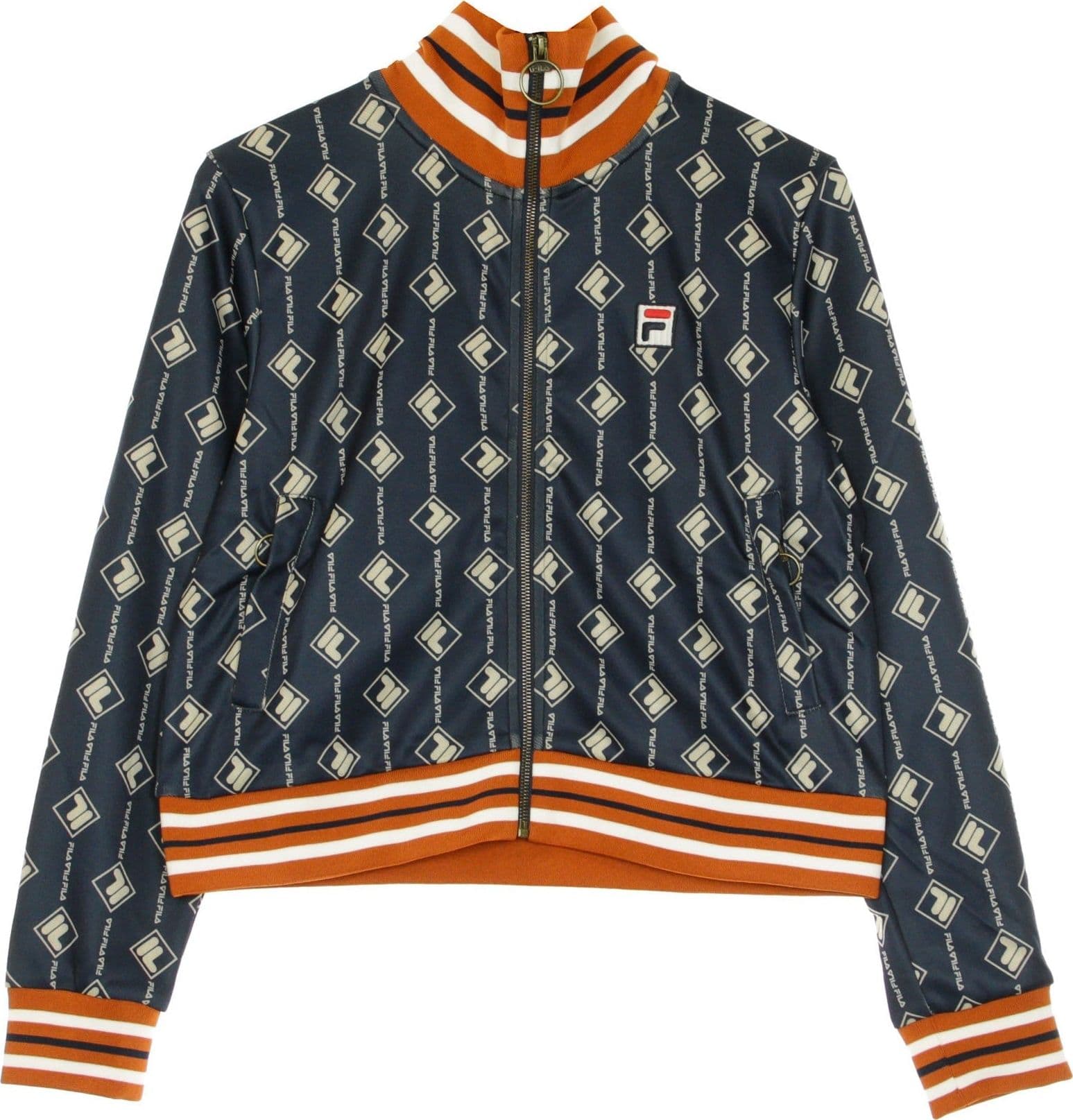 FILA Giacca Tuta Donna Hamo All Over Print Jacket Black Iris/cinnamon Stick da donna in Giacche Drestige - Casamassima, commercioVirtuoso.it